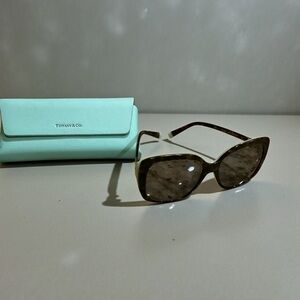 Tiffany & Co. Tortoise Shell SunglassesTiffany Frames with case